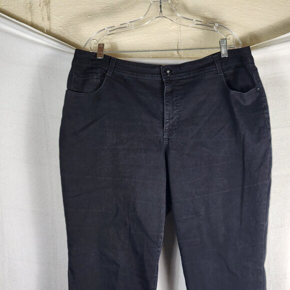 Style and Co. Denim Black Slim Leg Cotton Poly Span Stretch Jeans Size 20W - Picture 3 of 16